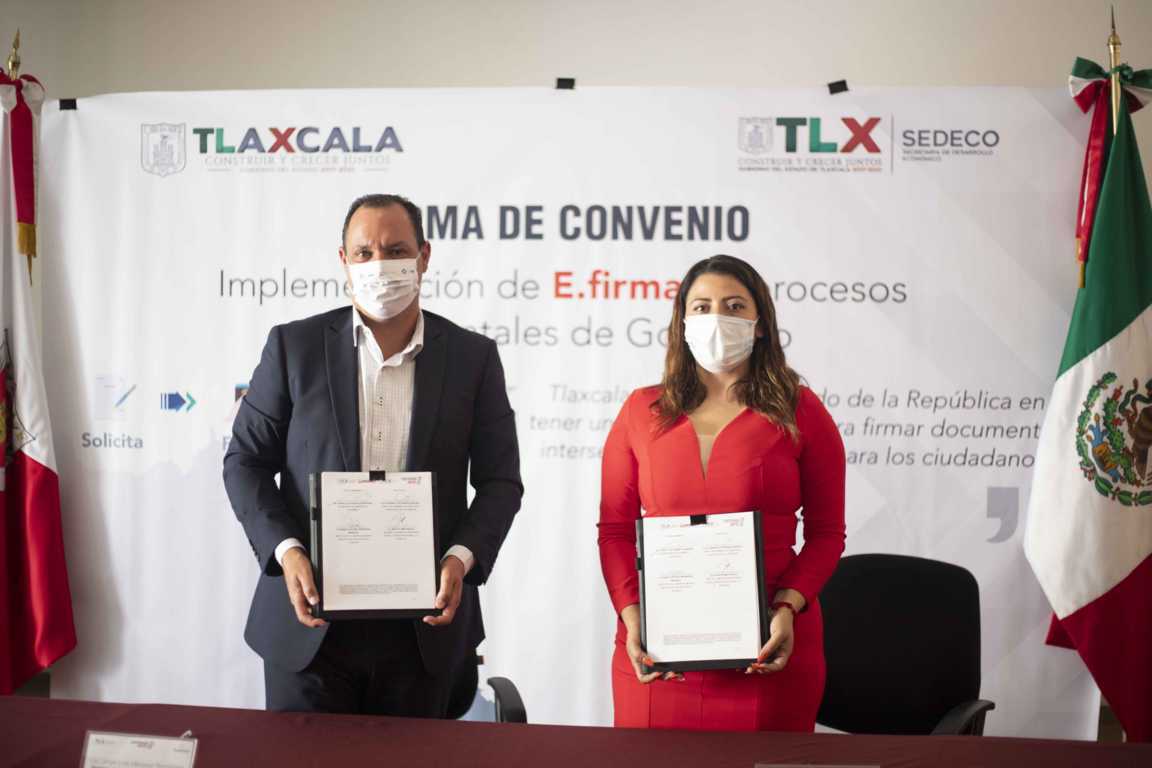 Signan SEDECO e ITJ convenio para uso de la firma electrónica