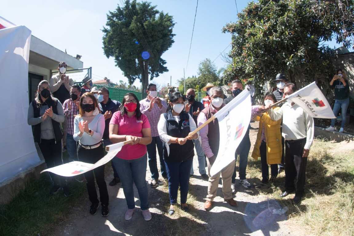 Arranca Anabell Ávalos obra pública en Cuauhtelulpan, Tepehitec y La Loma