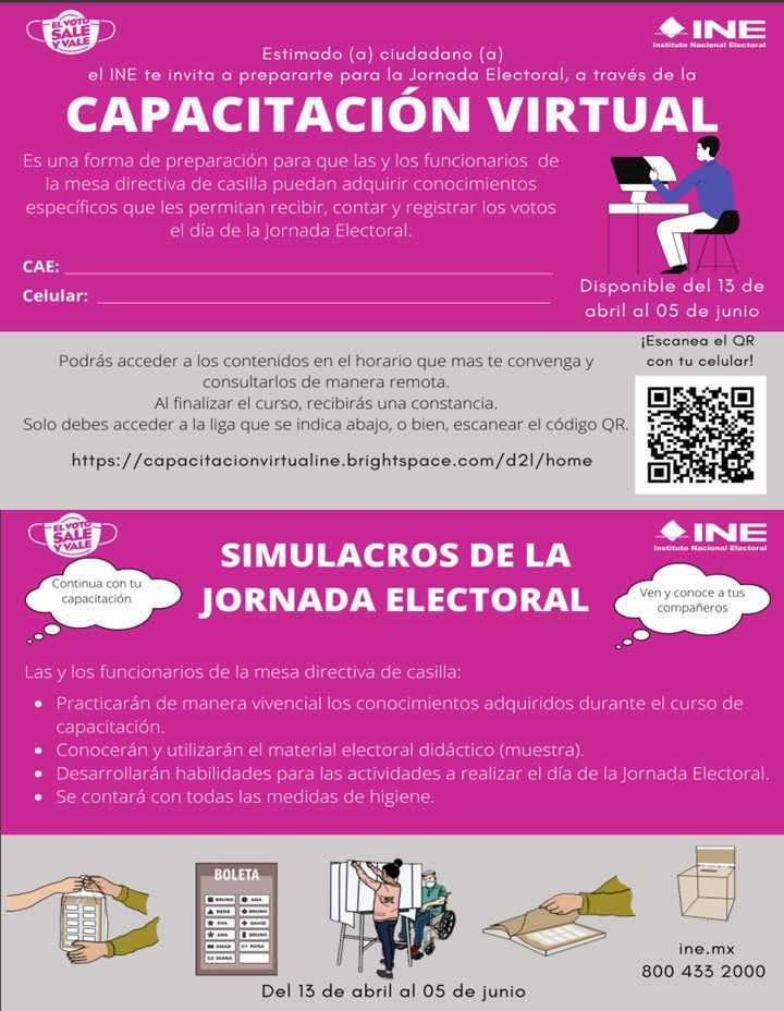 Abre INE capacitación virtual a funcionariado de casilla en Tlaxcala