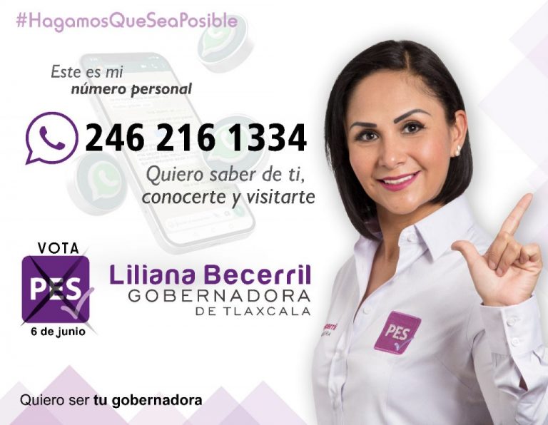 Liliana Becerril Rojas ofrece línea telefónica directa y WhatsApp a Tlaxcaltecas