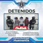 Arresta policía municipal de Huamantla a cuatro sujetos